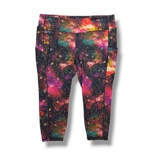 Torrid Active Side Pocket Crop Leggings Womens 4X Galaxy Cosmos High Rise